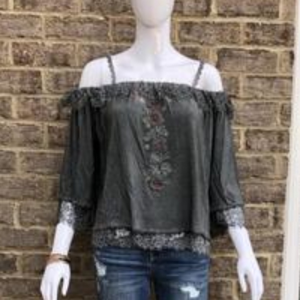 Cold Shoulder Lace Top